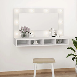 vidaXL Armoire à miroir avec LED blanc 90x31,5x62 cm