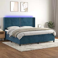 Sommier à lattes,Cadre à lattes de lit pour Adulte matelas et LED Bleu foncé 200x200 cm -MN86699