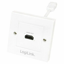 LogiLink AH0014 Adaptateur douille HDMI 1 port Blanc