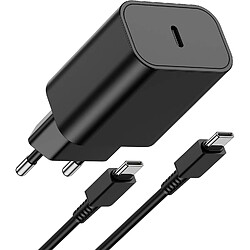 Chargeur Rapide 20W + Cable USB C Noir pour iPhone 15 / 15 PLUS / 15 PRO / 15 PRO MAX - Little Boutik©