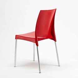 Avis 20 Chaises Grand Soleil Boulevard plastique polypropylène empilables stock, Couleur: Rouge