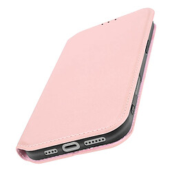 Avizar Étui pour iPhone 16 Pro Max Clapet Porte-cartes et Support Vidéo Rose Champagne