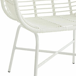 Mes Fauteuil 70x66x82 cm en rotin et fer blanc - YNOK pas cher