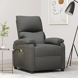 Maison Chic Fauteuil électrique de massage,Fauteuil luxe de relaxation Gris foncé Tissu -MN13507