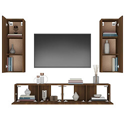 Acheter vidaXL Ensemble de meubles TV 4 pcs Chêne marron Bois d'ingénierie