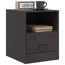 Avis vidaXL Table de chevet noir 34,5x39x44 cm acier