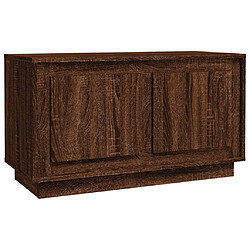 vidaXL Meuble TV chêne marron 80x35x45 cm bois d'ingénierie