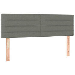 Acheter Maison Chic Tête de lit scandinave à LED,meuble de chambre Gris foncé 144x5x78/88 cm Tissu -MN21736