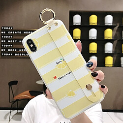 Wewoo Coque Fashion Étui TPU avec dragonne à motif citron pour iPhone XR modèle A modèle