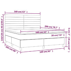 vidaXL Sommier à lattes de lit avec matelas Rose 160x200 cm Velours pas cher