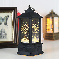 Avis Ramadan Eid Al-Fitr Décoration Crescent Moon Star Lantern LED Lumières Noir L