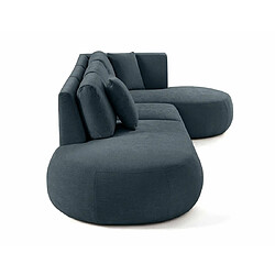 Avis Lisa Design Santorini - canapé modulable d'angle droit + pouf - 5 places - en tissu texturé