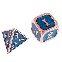 Avis qualité dés polyédrique 7x set d4-d20 en alliage de zinc pour trpg mtg blue a