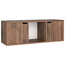 Maison Chic Meuble TV scandinave - Banc TV pour salon Chêne fumé 88,5x27,5x30,5 cm Aggloméré -MN36451