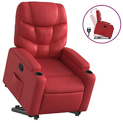 Maison Chic Fauteuil Relax pour salon, Fauteuil inclinable Rouge Similicuir -GKD84344