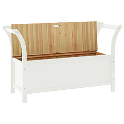 Avis vidaXL Banc Blanc 107x45x75,5 cm Bois de sapin solide