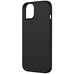 Avizar Coque pour iPhone 15 Silicone Premium Semi rigide Finition Mate Douce Noir