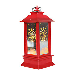 Ramadan Eid Al-Fitr Décoration Crescent Moon Star Lantern LED Lights Rouge S