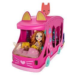 Mattel Coffret Camion de Mode Glamour Enchantimals avec Poupée et Accessoires Rose