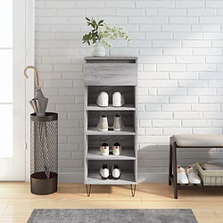 Maison Chic Armoire à Chaussures,Meuble de Rangement à Chaussures Sonoma gris 40x36x105 cm Bois d'ingénierie -MN35948