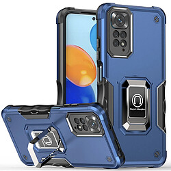 Coque en TPU anti-empreintes digitales avec béquille, bleu pour votre Xiaomi Redmi Note 11 4G (Qualcomm)/Redmi Note 11S 4G