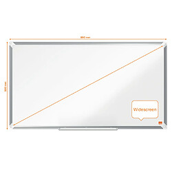 Nobo Tableau blanc magnétique écran large Premium Plus Émail 89x50 cm pas cher