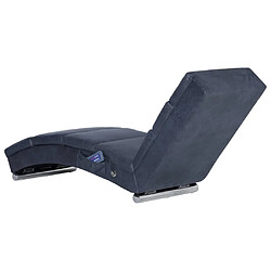 Avis vidaXL Chaise longue de longue Gris Similicuir daim