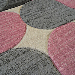 Acheter Thedecofactory AVANT GARDE BUBBLE - Tapis look seventies bubble gris rose 120x170