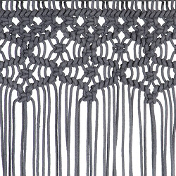 Avis vidaXL Rideau en macramé Anthracite 140x240 cm Coton