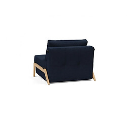 Inside 75 INNOVATION LIVING Fauteuil design SOFABED CUBED 02 WOOD Mixed Dance Blue convertible lit 200*90 cm pas cher