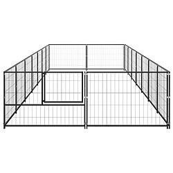 Avis Helloshop26 Chenil extérieur cage enclos parc animaux chien noir 14 m² acier 02_0000495