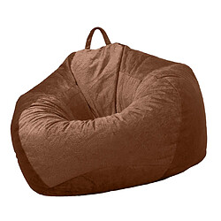 Avis Couverture de sac de fèves de stockage en daim avec peluche enfants 60x70cm, brun