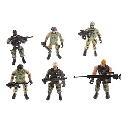 6pcs Figurines Police Soldats Mâles avec Armes Modèle Enfants Cadeau Action Figure Jouets