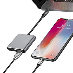 Acheter Adaptateur 3 En 1 Type C Vers HDMI USB-C USB 3.0 Pour Macbook Pro IPad Pro Gris