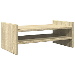 vidaXL Support de moniteur chêne sonoma 50x27x20 cm bois d'ingénierie