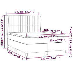 vidaXL Sommier à lattes de lit avec matelas Marron foncé 140x200 cm pas cher