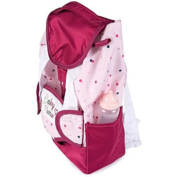 Smoby - Baby Nurse - Sac a Dos - Porte-Bébé + Porte-Biberon intégré - Pour Poupons et Poupées - Sangles Réglables