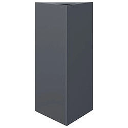 vidaXL Jardinière anthracite triangulaire 40x34,5x70 cm acier