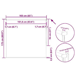 vidaXL Store enrouleur occultant largeur du tissu 161,6 cm polyester pas cher