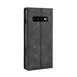 Avis Wewoo étuis en cuir Coque Housse Étui à boucle magnétique avec texture rétro et pour Galaxy S10, porte-cartes (noir)