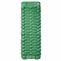 vidaXL Matelas de camping autogonflant avec oreiller 1 personne vert