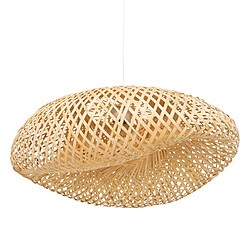 Pegane Lampe suspendue, suspension luminaire en bambou/métal coloris naturel - Longueur 51 x Profondeur 18 x Hauteur 36 cm