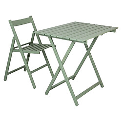 Avis Italiadoc Chaise pliante en bois vert.