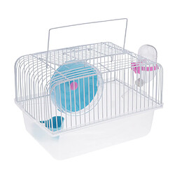 Acheter cage de hamster pour animaux de compagnie portable cochon d'inde gerbilles maison de souris avec talon bleu