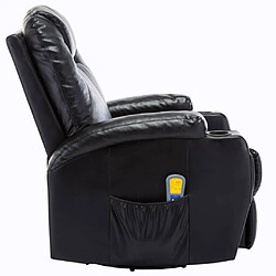 Avis Maison Chic Fauteuil à bascule de massage,Fauteuil pour relax Noir Similicuir -MN23814