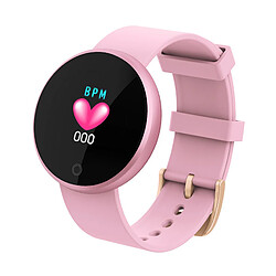 Chrono Montre Connectée, Smartwatch Femme Hommes Moniteur de fréquence Cardiaque, IP68 étanche Réveil Automatique écran Montre Connectée téléphone Mobile pour iPhone Android( Rose)