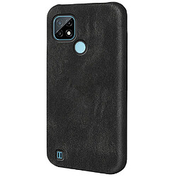 Coque en TPU + PU anti-griffes, noir pour votre Realme C21