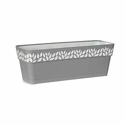 Jardinière auto-arrosante Stefanplast Cloe Gris Plastique 49,5 x 17 x 19 cm (12 Unités)