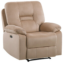 Acheter Beliani Fauteuil BERGEN LED Velours Beige sable