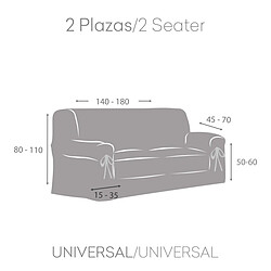 Acheter Housse de canapé Eysa LEVANTE Blanc 100 x 110 x 180 cm